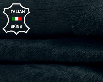 PETROL GREEN Hair On CAVALLINO Soft Italian Calfskin Calf Cow leather hide hides skin skins 6sqf 0.8mm #C5328
