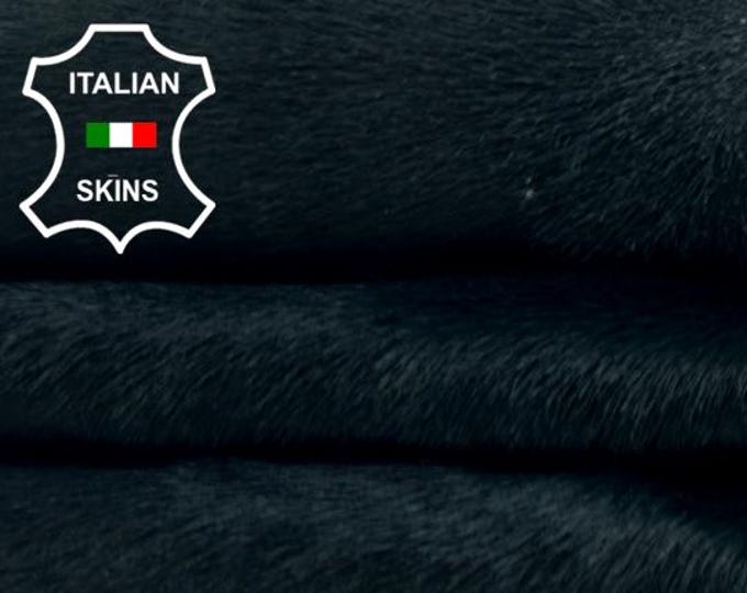 PETROL GREEN Hair On CAVALLINO Soft Italian Calfskin Calf Cow leather hide hides skin skins 6sqf 0.8mm #C5328