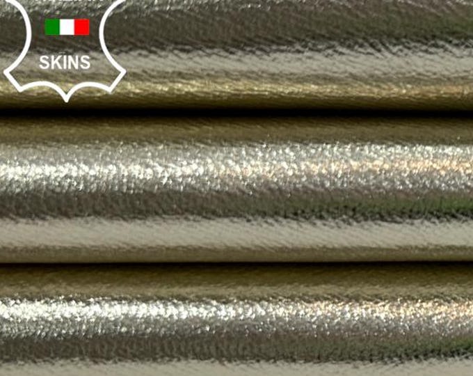 METALLIC LIGHT GOLD Soft Italian Lambskin Sheep Lamb leather hide hides skin skins 3+sqf 0.9mm #C4488