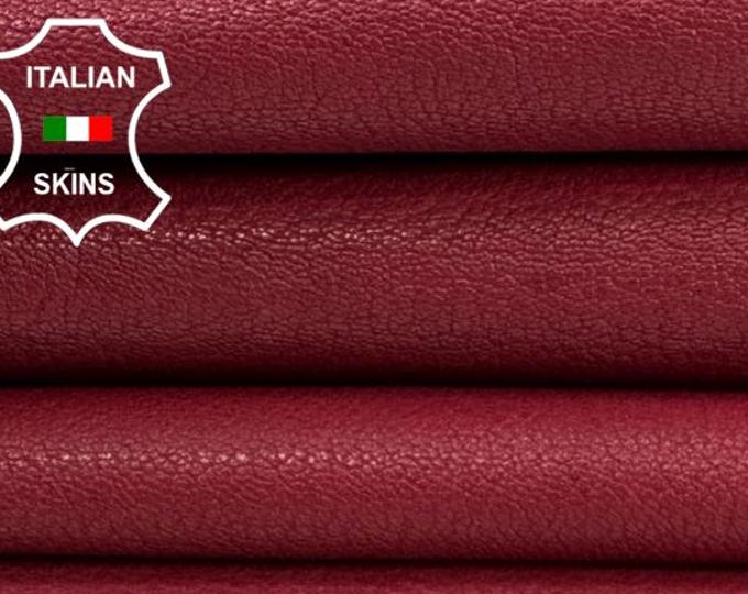 WINE RED ROUGH Vegetable tan Thick Italian Goat leather pack 2 skins total 8+sqf 1.2mm #C7505