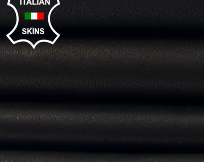 NATURAL BLACK ANILINE Naked Soft Italian Lambskin Sheep Lamb leather hide hides skin skins 4+sqf 0.8mm #C5378