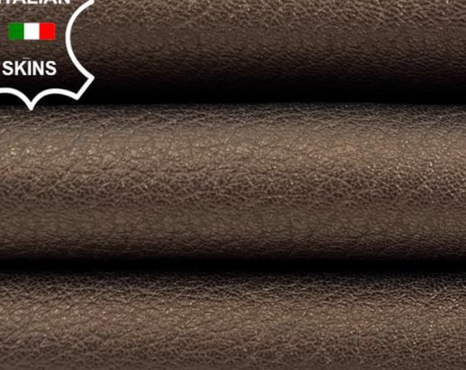 PEARLIZED BRONZE ROUGH Thick Soft Italian Goatskin Goat Leather hide hides skin skins 5sqf 1.3mm #C1539