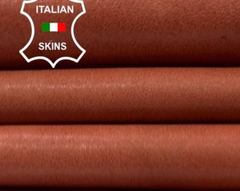 NATURAL BRIC VEGETABLE Tan Vintage Look Soft Italian Lambskin Sheep Lamb Leather hide hides skin skins 6sqf 0.8mm #C2259