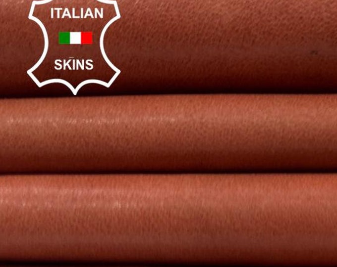 NATURAL BRIC VEGETABLE Tan Vintage Look Soft Italian Lambskin Sheep Lamb Leather hide hides skin skins 6sqf 0.8mm #C2259
