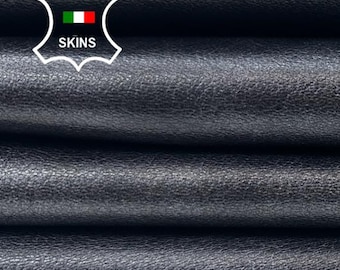 GUNMETAL GREY FOGGY Distressed Rough Thick Italian Goatskin Goat leather pack 2 hides skins total 7+sqf 1.1mm #C5457