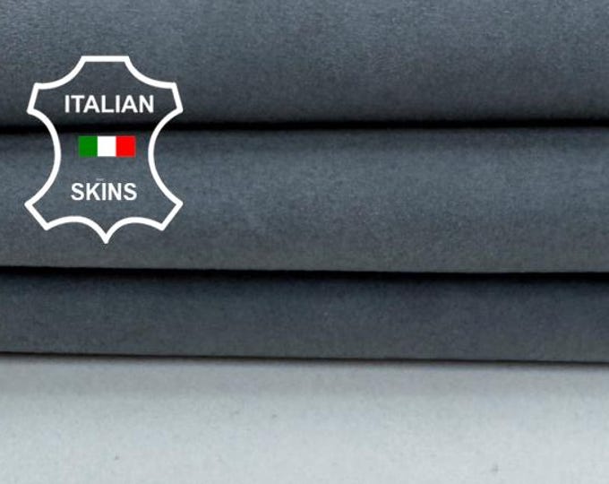Free FedEx & Duties - GREY SUEDE Italian Goat leather pack 6 skins total 4+sqf 0.9mm #Z597