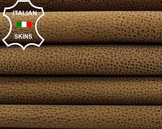 Delivered Duty paid - CAMEL BROWN VINTAGE Look Thin Soft Italian Lamb leather pack 2 skins total 9+sqf 0.6mm #Z263