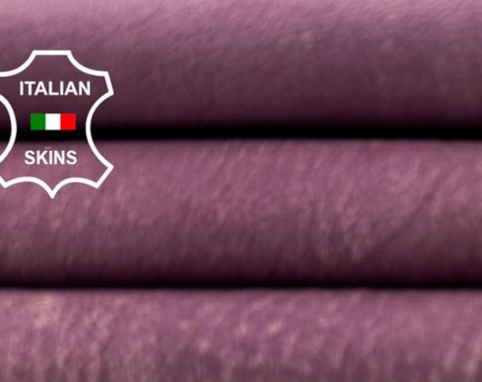 PURPLE Stonewash Vintage Used Look Soft Italian Lambskin Sheep Lamb leather hide hides skin skins 4+sqf 0.9mm #C5320