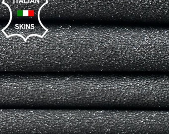 METALLIC GUNMETAL SHIMMER Shiny Print On Italian Goatskin Goat Leather pack 2 hides skins total 12sqf 0.8mm #C2149
