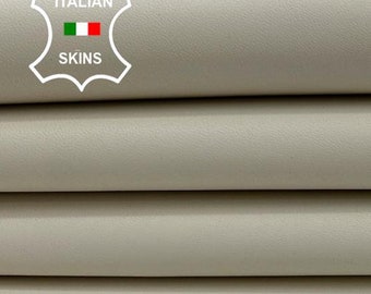 IVORY CREAMER Italian Metis Lambskin Lamb  Leather pack 3 skins total 18sqf 0.9mm #C3288