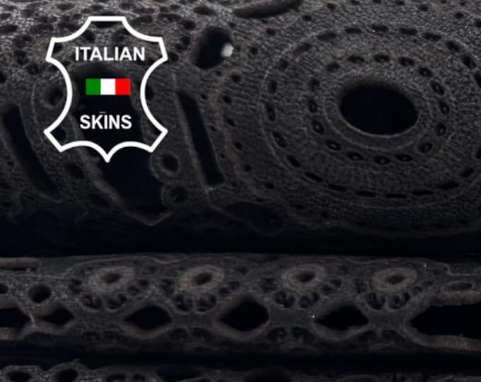 DARK BROWN LASER Engraved Vegetable Tan Thick Italian Goatskin Goat Leather hide hides skin skins 3sqf 1.4mm #C6357