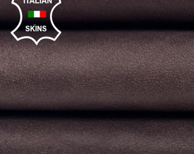 BROWN NUBUCK STONEWASH Vintage Look Thick Soft Italian Lambskin Sheep Lamb leather hide hides skin skins 6sqf 1.1mm #C6073