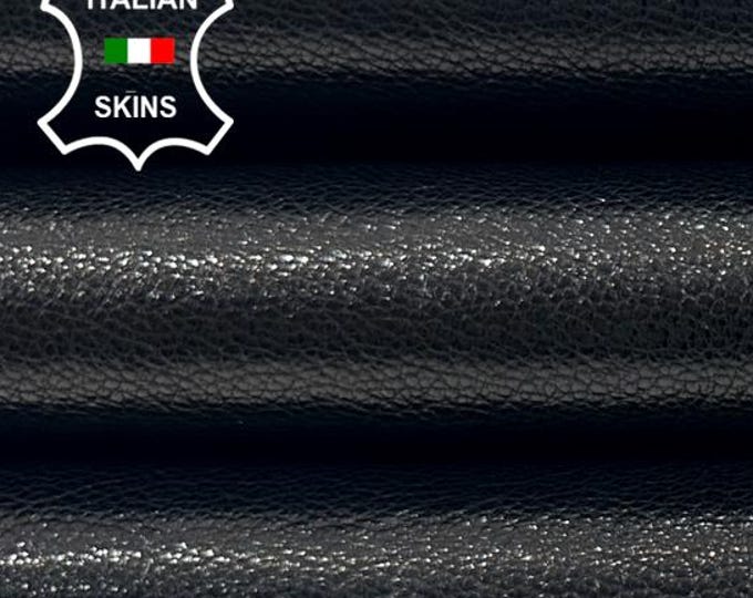 JET BLACK ROUGH Thick Italian Goatskin Goat Leather hide hides skin skins 5+sqf 1.1mm #C4890