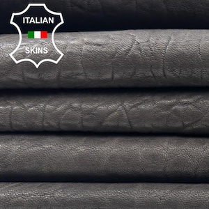 DARK TAUPE BROWN Grainy Vegetable Tan Thick Soft Italian Lambskin Sheep Lamb leather pack 2 hides skins total 10sqf 1.4mm #C5673
