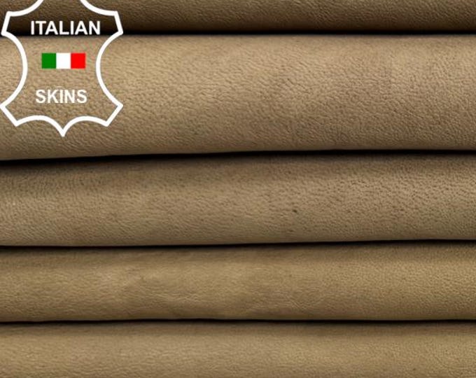 Delivered Duty paid - LIGHT SAND VINTAGE Look Vegetable Tan Thick Soft Italian Lamb leather pack 2 skins total 12+sqf 1.2mm #Z150
