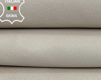 Delivered Duty Paid-IVORY CRACKED Crinkled Vintage Look Thick Italian Goat leather skin 7sqf 1.1mm #C6874