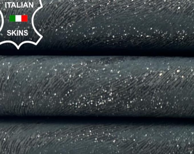 GREY ZEBRA SHIMMER Pearlized Print On Italian Goatskin Goat leather hide hides skin skins 4+sqf 0.7mm #C5708