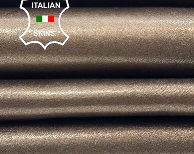 BRONZE WASHED VEGETABLE Tan Thick Italian Lambskin Sheep Lamb leather pack 3 hides skins total 10+sqf 1.2mm #C5503