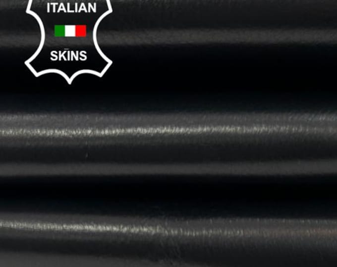 JET BLACK Italian Calfskin Calf Cow Baby Buff leather hide hides skin skins 5+sqf 1.0mm #C4999
