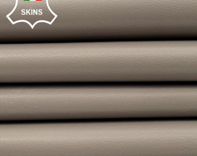 GREY Thick Italian Lambskin Sheep Lamb leather pack 2 hides skins total 14+sqf 1.1mm #C6583