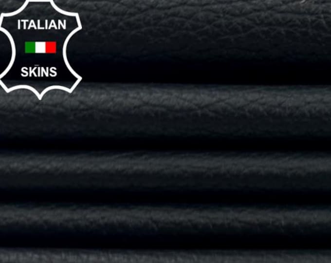 NATURAL BLACK GRAINY Thin Soft Italian Calfskin Calf Cow Baby Buff leather hide hides skin skins 9sqf 0.5mm #C5111