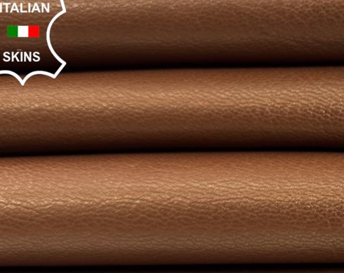 PEARLISED CAMEL ROUGH Vegetable Tan Thick Italian Goat leather pack 2 skins total 8+sqf 1.1mm #C7230