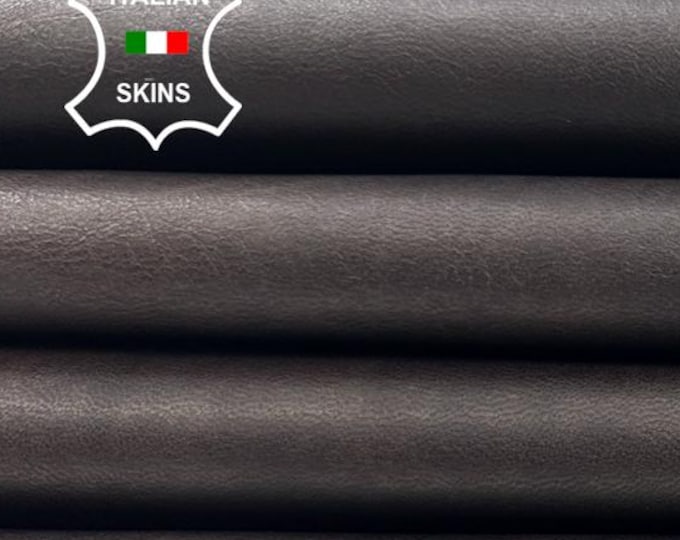 DARK BROWN RUSTIC Antiqued Vegetable Tan Italian Lambskin Sheep Lamb leather pack 2 hides skins total 14sqf 0.7mm #C6015