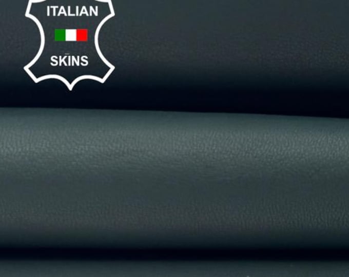 DARK GREEN MATTE Aniline Thick Soft Italian Lambskin Sheep Lamb Leather hide hides skin skins 5sqf 1.1mm #C6251