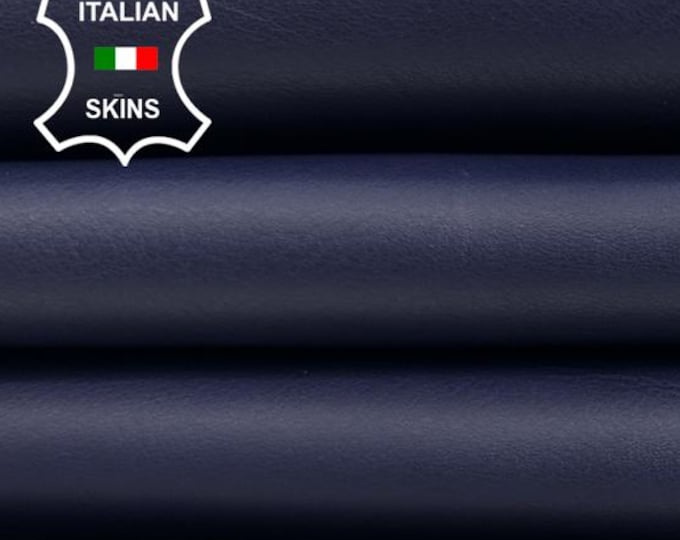 INDIGO BLUE Thick Soft Italian Calfskin Calf Cow Buff leather hide hides skin skins 12+sqf 1.2mm #C4995