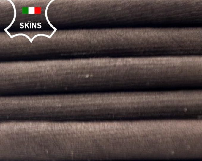 BROWN WASHED Vegetable Tan Lines Engraved Vintage Look Thick Soft Italian Lambskin Sheep Lamb leather pack 4 hides total 18sqf 1.1mm #C5730