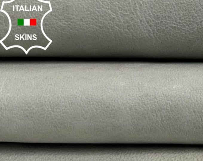 LIGHT GREY Vegetable Tan Vintage Look Washed Thick Italian Lambskin Sheep Lamb leather hide hides skin skins 5sqf 1.4mm #C5621