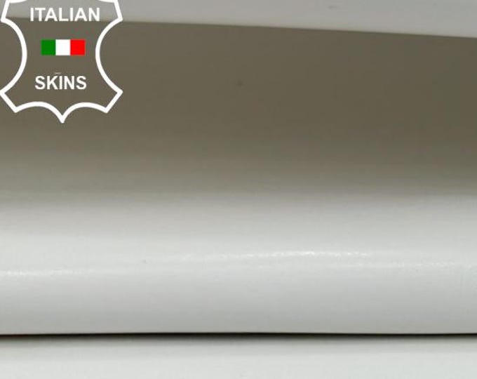 Delivered Duty Paid-VANILLA WHITE SMOOTH Strong Italian Goat leather skin 5sqf 0.8mm #C6948