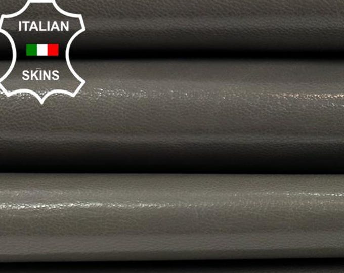 GREY SHINY Vegetable Tan Strong Italian Goatskin Goat Leather pack 2 hides skins total 7sqf 0.7mm #C4849