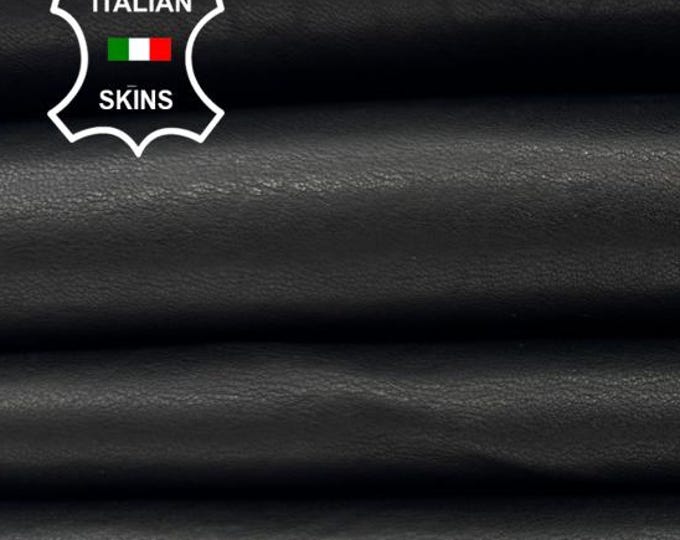 NATURAL BLACK Vegetable Tan Thick Soft Italian Lamb leather skin 5sqf 1.1mm #C7192