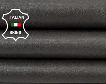 DARK TAUPE GREY Vegetable Tan Soft Italian Lamb leather skin 6+sqf 0.8mm #Z451
