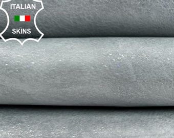 Delivered Duty Paid-LIGHT GREY PEARLISED Vintage Look Thick Strong Italian Goat leather pack 3 skins total 12sqf 1.1mm #C7018