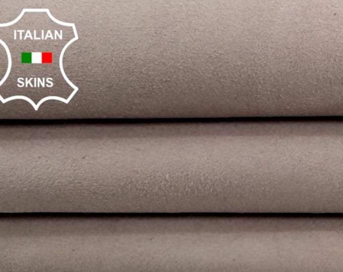 Delivered Duty paid - OLD PINK SUEDE Soft Italian Goat leather skin 4+sqf 0.9mm #C7744