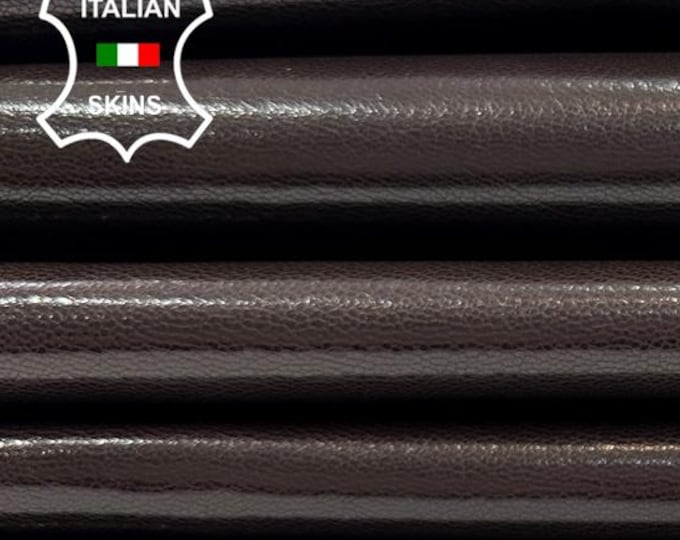 DARK ESPRESSO BROWN Shiny Strong Italian Goatskin Goat leather pack 5 hides skins total 20sqf 0.7mm #C4302