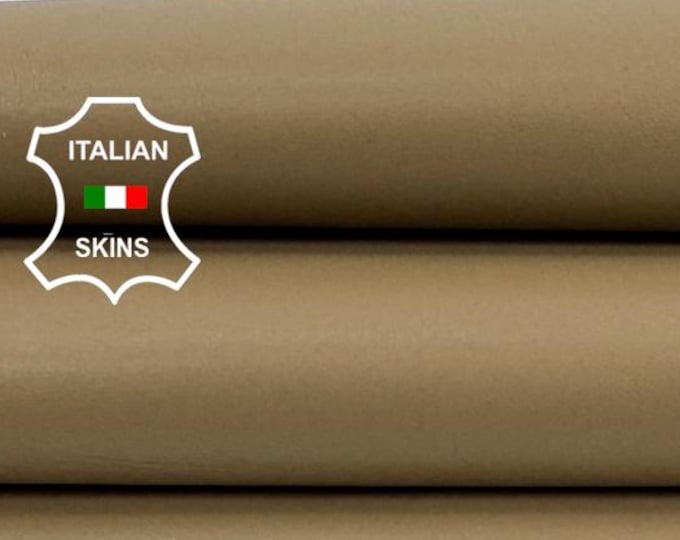 Delivered Duty paid -CREAM BEIGE Italian Lamb leather pack 2 skins total 12sqf 0.8mm #Z438