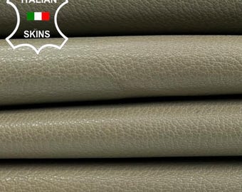 Delivered Duty Paid-KHAKI ROUGH VEGETABLE Tan Soft Italian Goat leather pack 2 skins total 6+sqf 0.8mm #C3986