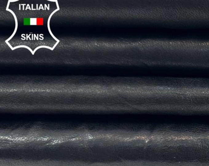 DARK BROWN WAXY Wrinkled Antiqued Look Italian Lambskin Sheep Lamb leather pack 2 hides skins total 18+sqf 1.0mm #C5216