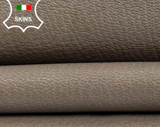 LIGHT TAUPE ROUGH Vegetable Tan Thick Soft Italian Goatskin Goat leather hide hides skin skins 6sqf 1.3mm #C5552