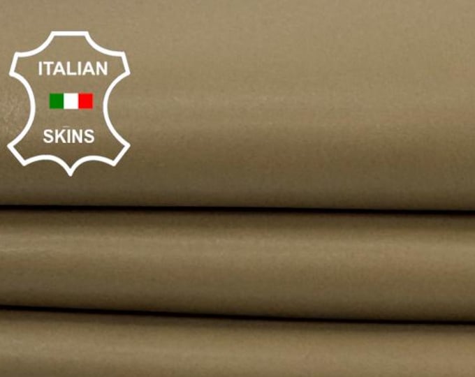 Delivered Duty paid - BEIGE Italian Lamb leather skin 6sqf 0.9mm #Z439