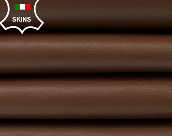 BROWN Italian Metis Lambskin Lamb Sheep Leather pack 2 hides skins total 10sqf 0.8mm #C4455
