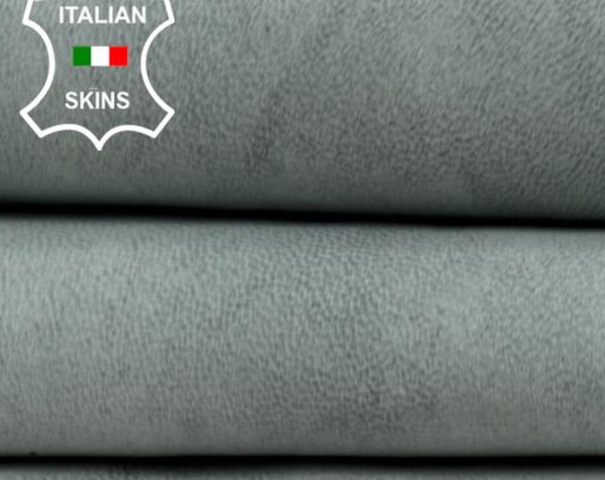 GREENISH OFF WHITE Suede Distressed Vintage Look Soft Italian Lambskin Sheep Lamb leather hide hides skin skins 4+sqf 0.9mm #C6279