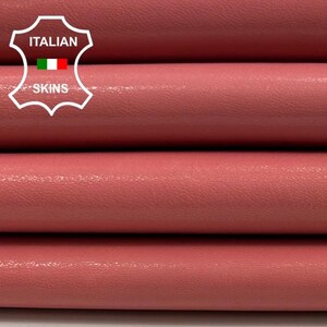 PINK SHINY Strong Italian Goatskin Goat leather pack 2 hides skins total 7sqf 0.8mm #C4365