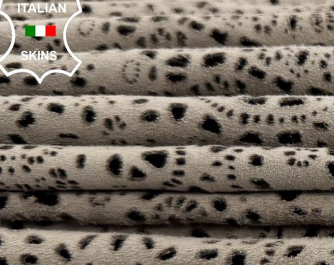 Delivered Duty Paid-BEIGE SUEDE Laser Engraved Soft Italian Lamb leather pack 2 skins total 8sqf 0.8mm #C6840