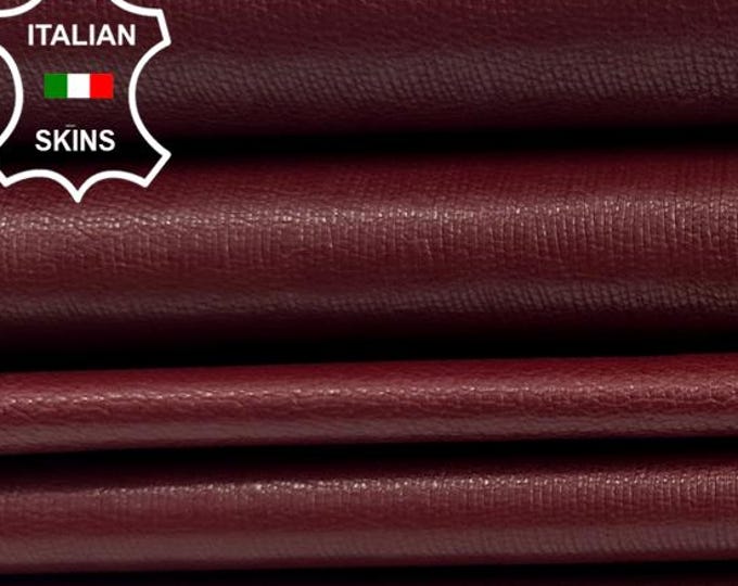 BRIC RED TEXTURED Italian Goatskin Goat leather pack 2 hides skins total 8+sqf 0.8mm #C4590