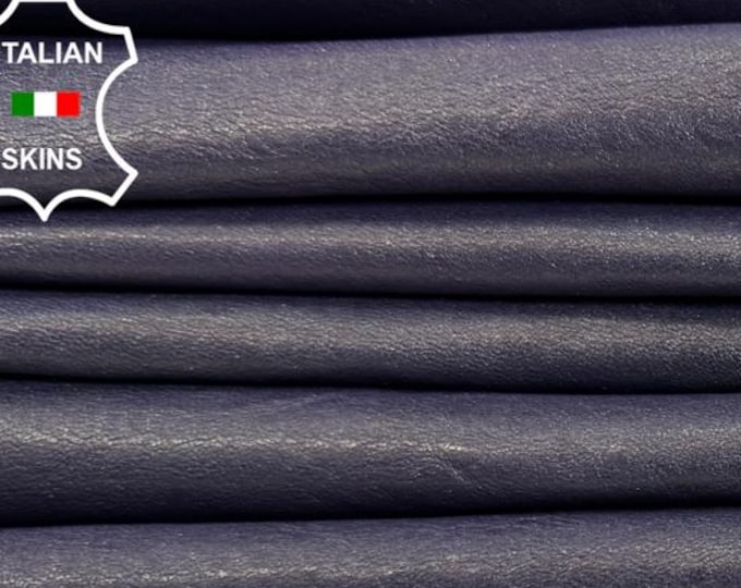 Delivered Duty paid - WASHED PURPLE PEARLISED Vegetable Tan Soft Italian Lamb leather pack 3 skins total 15sqf 1.0mm #C7541