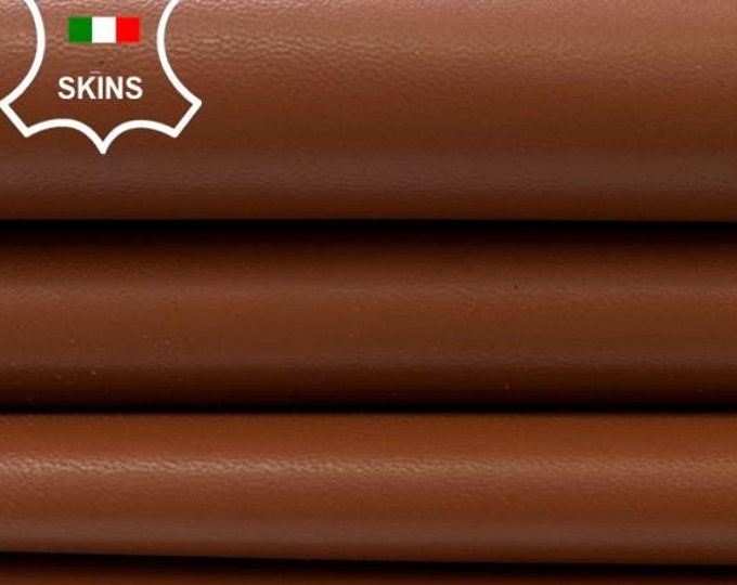 RUST BROWN Strong Italian Goatskin Goat Leather pack 2 hides skins total 9+sqf 0.8mm #C3001